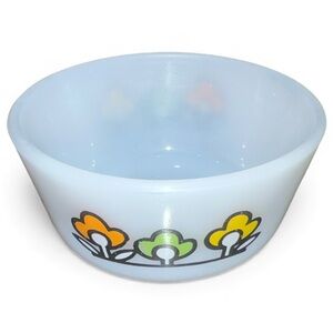 Anchor Hocking Fire King SUMMERFIELD #494 Floral Custard Cup Ramekin